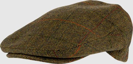 Jack Pyke Junior Wool Blend Flat Cap Tweed Brown